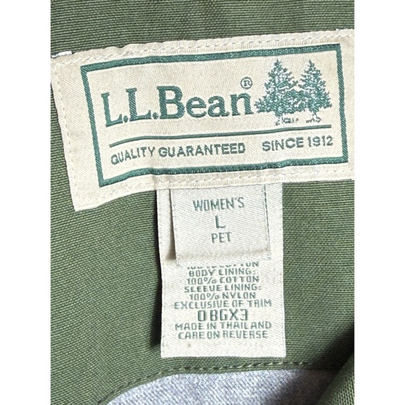 Vintage L.L. Bean Chore Jacket Petite Large Corduroy Barn Utility Coat Lined - Picture 4 of 7